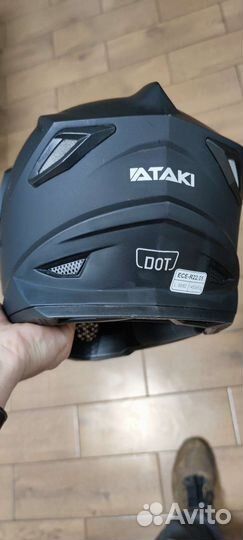 Шлем мотард Ataki jk802 black