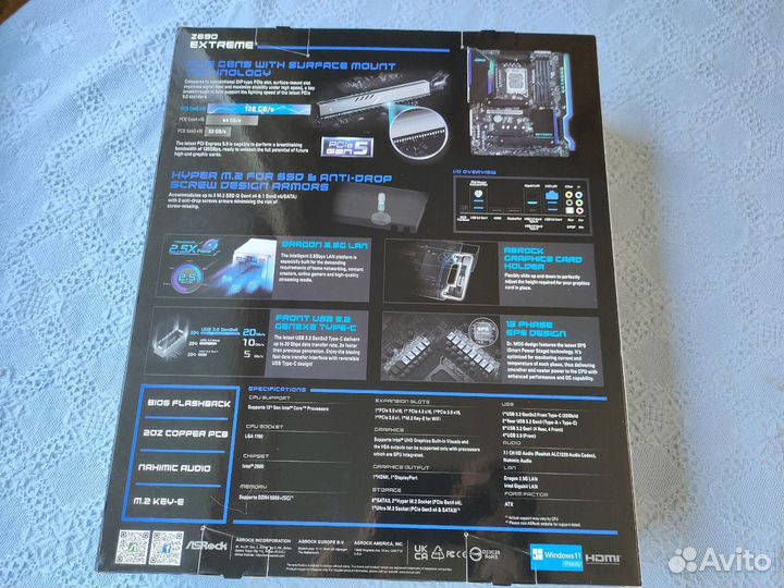 Материнская плата ASRock Z690 Extreme ddr4 новая