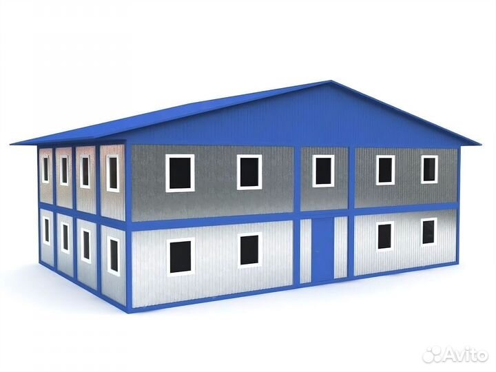 Быстровозводимое блочное здание по офис или штаб с