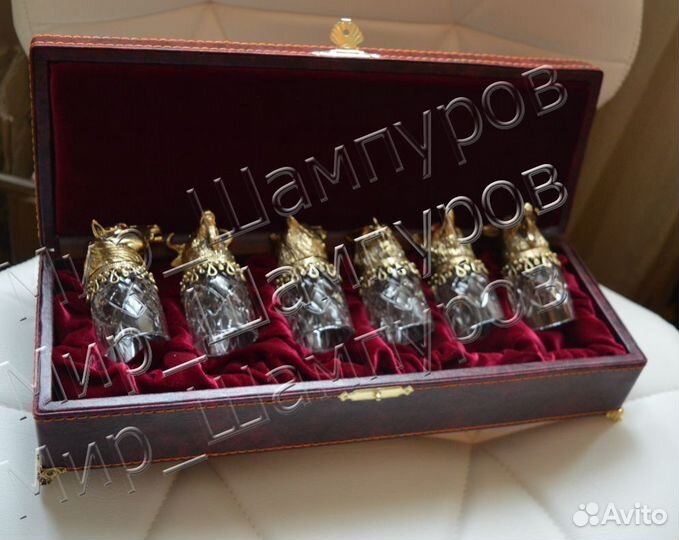 Стопки хрустальные в шкатулке Подарочный набор
