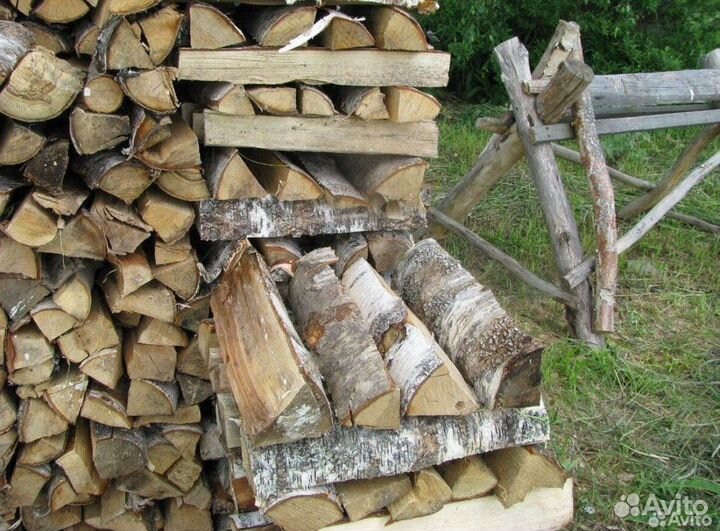 Дрова березовые колотые сухие