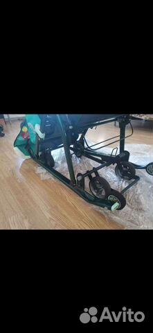 Детские санки коляска с колесами