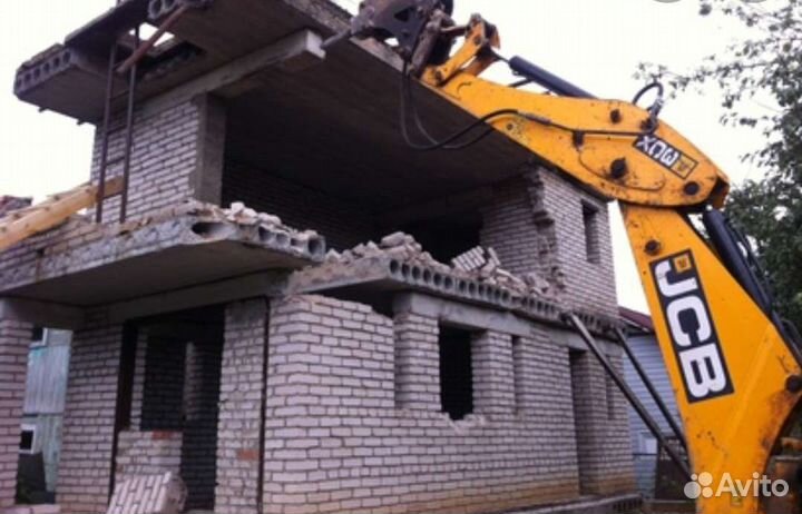 Демонтаж стен, зданий, домов