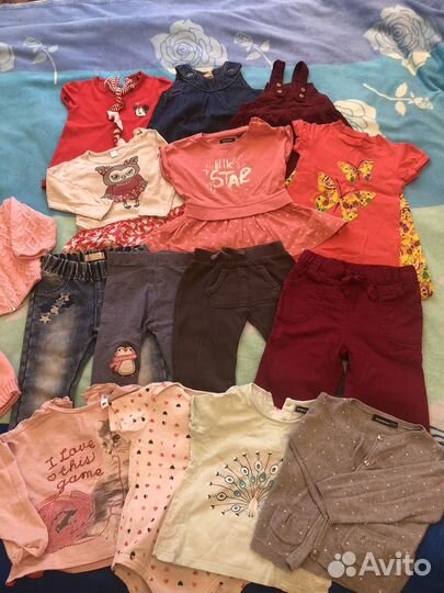 Вещи пакетом для девочки, 80 86