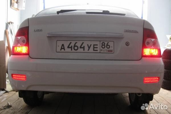 Катафоты Led заднего бампера Ваз Приора 2170