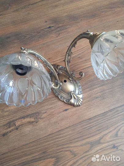 Настенный светильник бра бронза винтаж