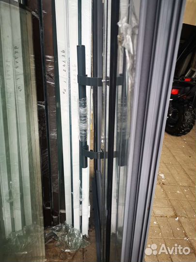 Ручка дверная алюминий прямая для пвх, Алюминия