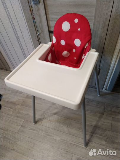 Стульчик для кормления икея с подножкой и чехлом