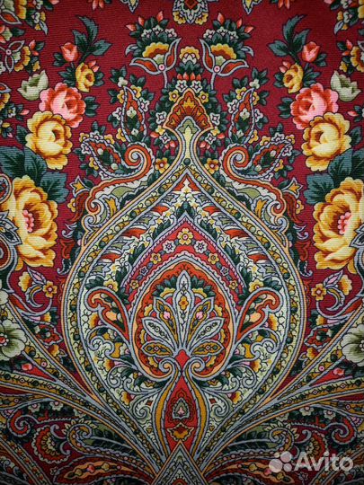 Павловопосадский платок шаль Осенние колокола