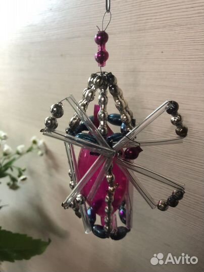 Елочные игрушки СССР стеклярус