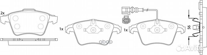 Колодки тормозные VW transporter/multivan 03- п