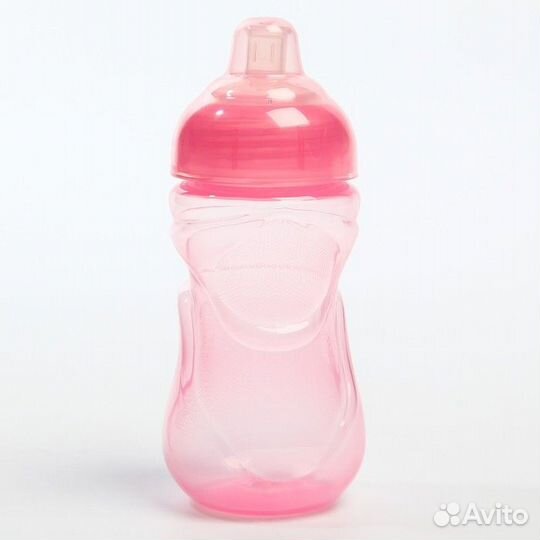 Поильник детский с мягким носиком, 340 мл., цвет р