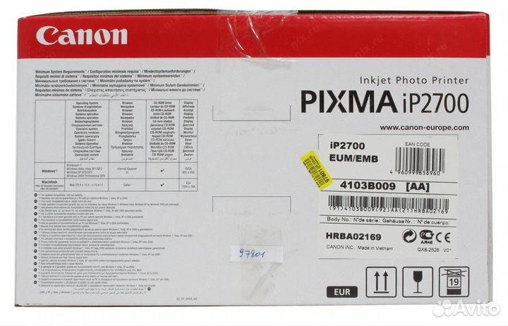 Струйный принтер Canon pixma IP2700