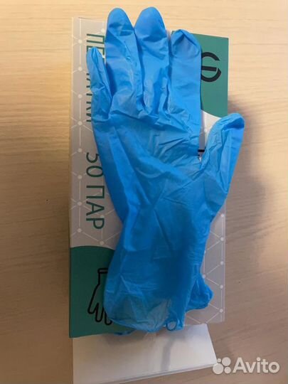 Перчатки одноразовые нитриловые