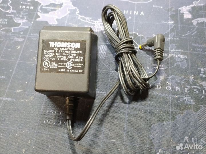 Блок питания 4,5V 600mA трансформаторный 120 вольт