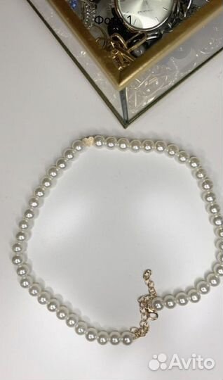 Колье чокер жемчужное