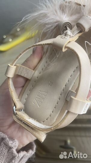 Сандалии для девочек zara кожанные