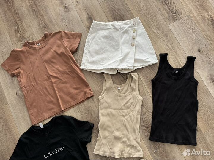 Футболка боди шорты юбка пакетом(женские вещи)