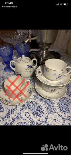 Чайные пары,сахарница Пролетарий 50-60-е годы