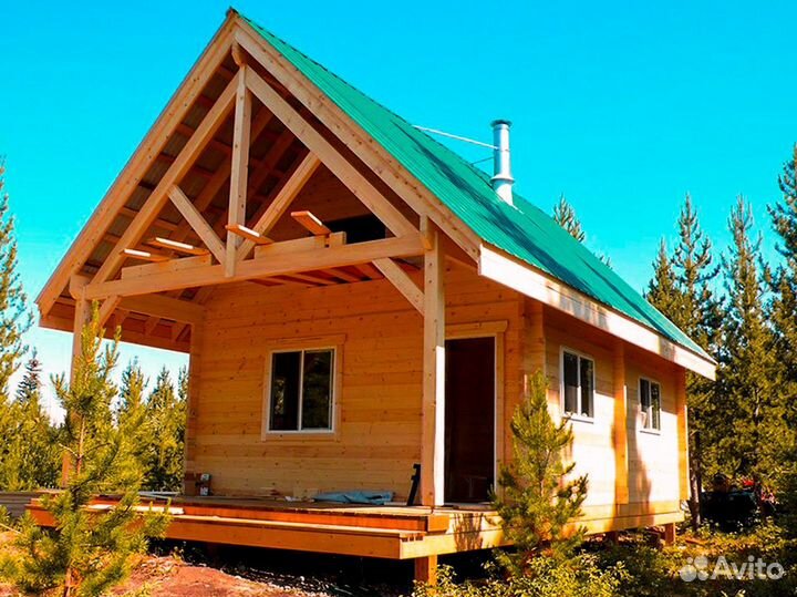 Быстровозводимая брусовая баня с гарантией