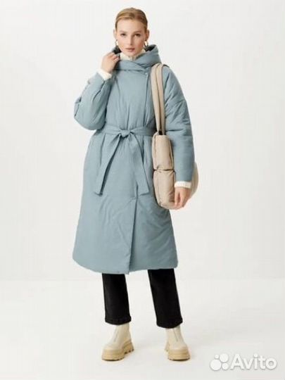 Утепленное пальто-халат новое размер M