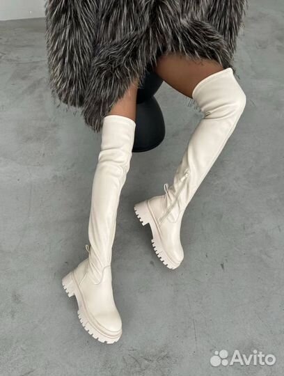 Чулки ботфорты зимние женские