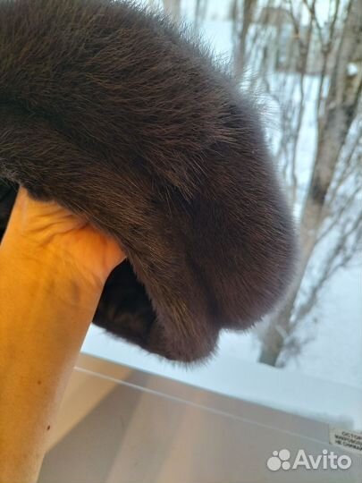 Берет норковый,сероголубой, отправлю