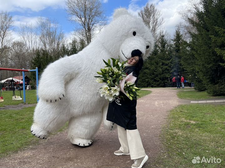 Белый медведь 2,6м / Аниматор на праздник