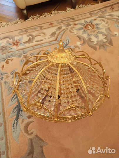 Бронзовая люстра с позолотой