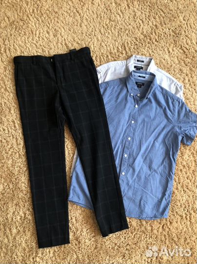 Вещи мужские размер S рубашка, брюки, туфли