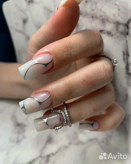 Маникюр Гель лак Наращивание