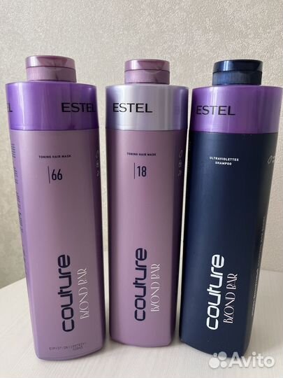Ультра фиолетовый шампунь и маска тонер Estel