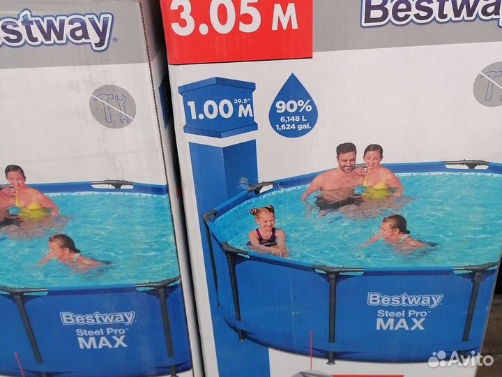 Каркасный бассейн 3,05м на 0,76м и 3,05м на 1м