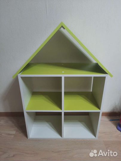 Детский стеллаж для игрушек домик