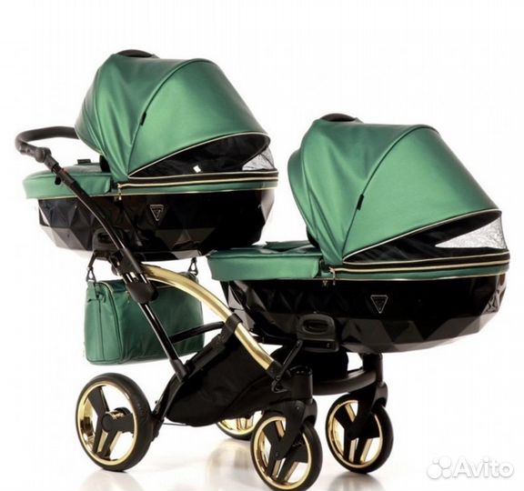 Коляска для двойни Junama Diamond Satin Duo Slim