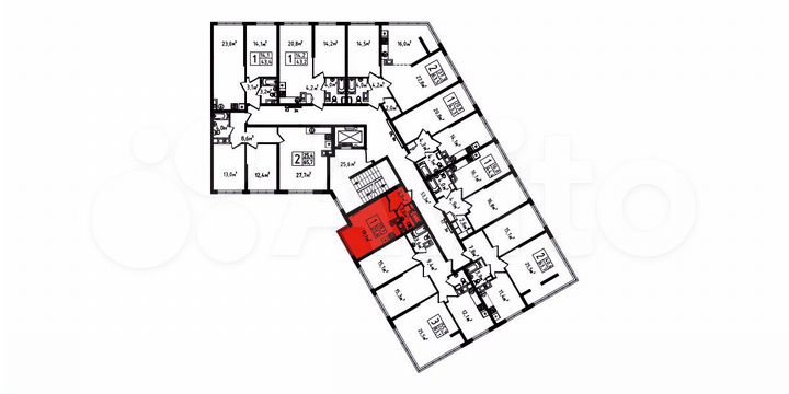 Квартира-студия, 25,6 м², 5/9 эт.