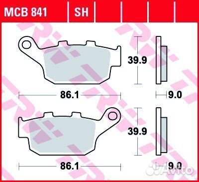 Колодки тормозные (серия Sinter Street SH) mcb841s