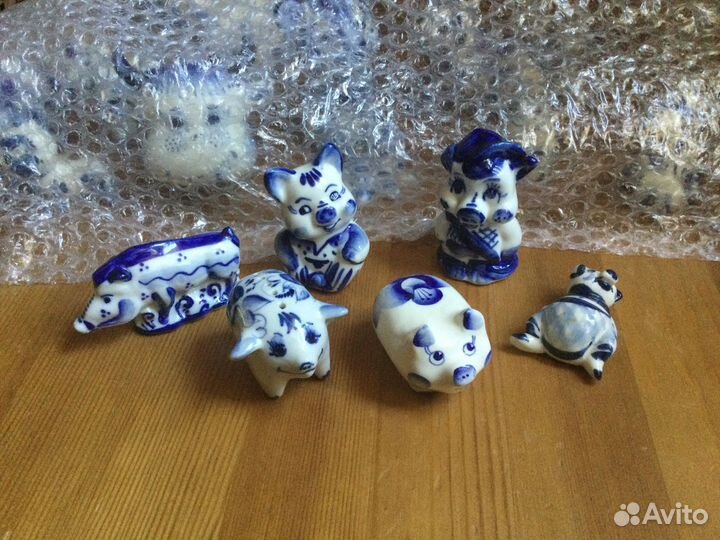 Фигурки животных Гжель