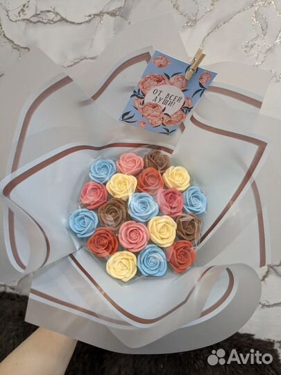 Шоколадные букеты, розы, бельгийский шоколад