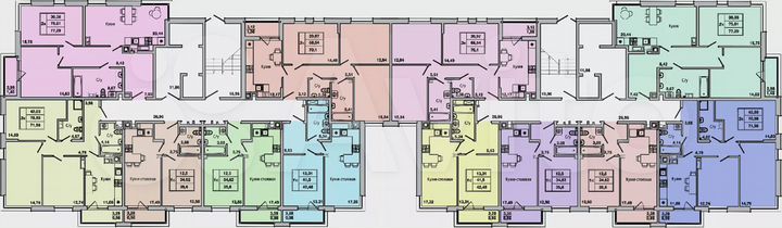 2-к. квартира, 77,3 м², 2/8 эт.