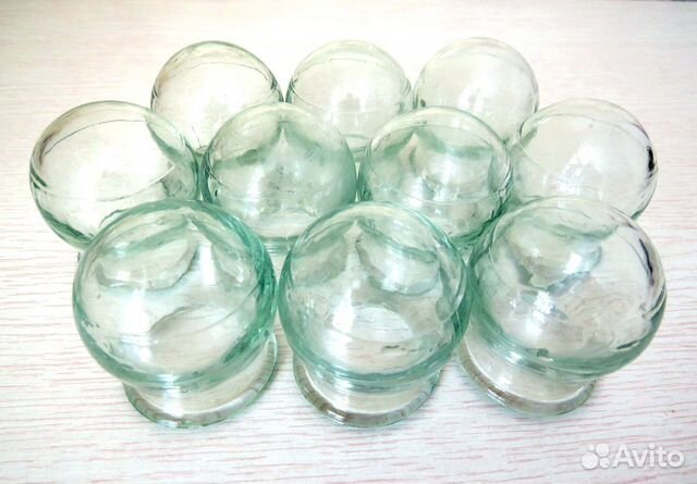 Банки медицинские новые 10 штук СССР стекло