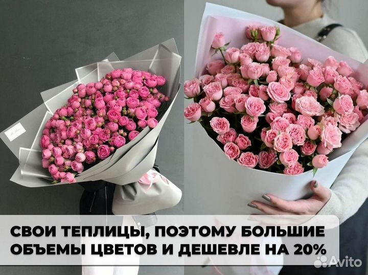 Букет из 53 кустовых роз