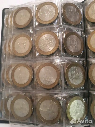 10р Биметалл коллекция 72шт (все разные)