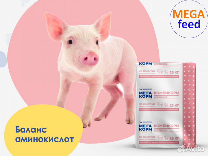 Мегакорм комбикорм для свиней