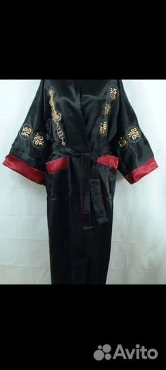 Двухсторонний шелковый халат