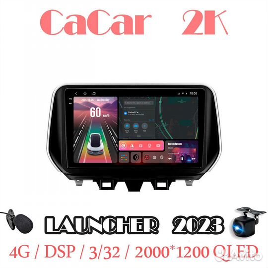 Магнитола 2К на андроиде Hyundai Santa Fe 4 (4/32