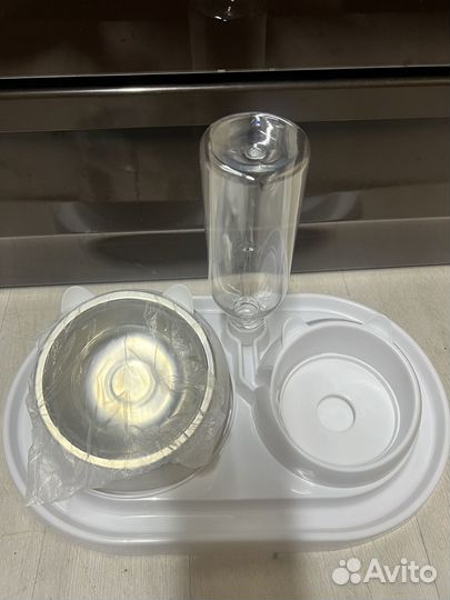 Двойная миска для животных с автопоилкой