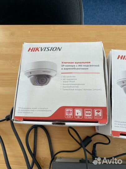 Три камеры видеонаблюдения hikvision и рекордер
