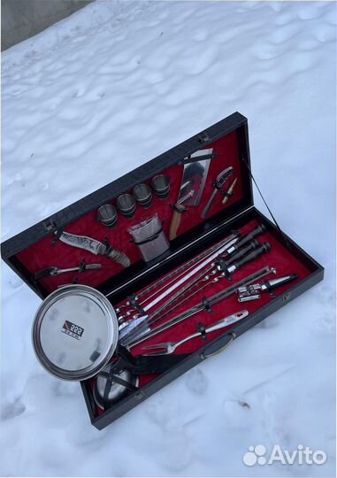 Шампуры в деревянном кейсе