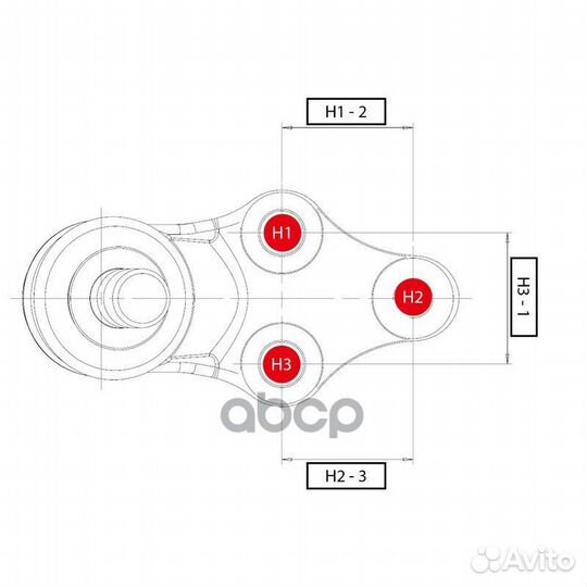 Опора шаровая R honda CRV III 2.0/2.4L all 07